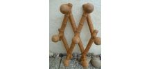 porte manteau , 7 patères en bois , vintage
