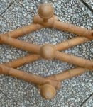 porte manteau , 7 patères en bois , vintage