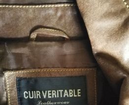 veste en cuir 3/4