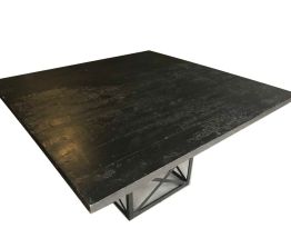 Magnifique Table de repas carrée design industriel