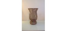 Vase en fil de fer doré