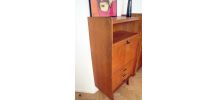 Secrétaire bureau vintage  scandinave 3 tiroirs 50's