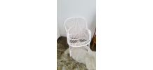 Fauteuil corbeille blanc vintage