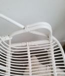 Fauteuil corbeille blanc vintage