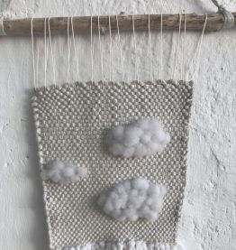 Tissage mural nuage 