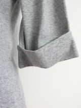 Gilet chemise gris souris vintage coton manche 3/4