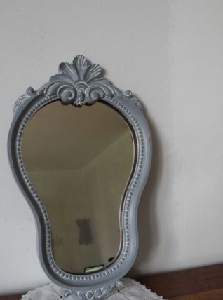 Miroir ancien en Bois Patiné pour déco de charme style Shabby