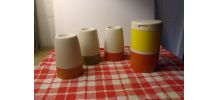 Lot "TUPPERWARE" VINTAGE - Pots à épices et coquetiers