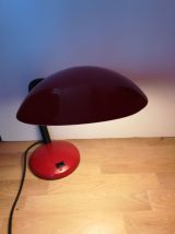 Lampe rouge vintage 60/70 métal et plastique style industriel