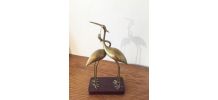 Couple oiseaux en laiton vintage