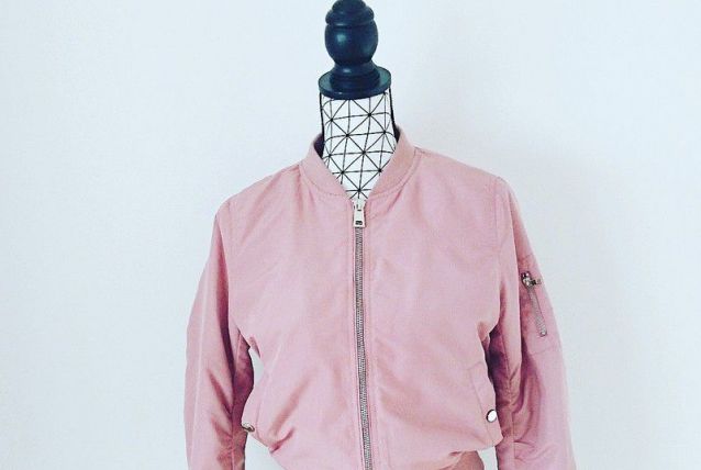 bomber rose poudré