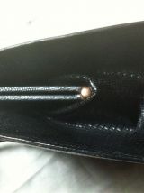 Sac à main en lézard noir vintage 