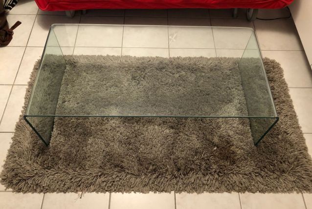 Table basse en verre