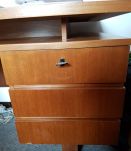 Bureau 1960 plaqué noyer blond