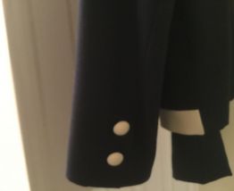 Tailleur bleu marine et blanc vintage