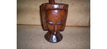 MORTIER ET PILON DE CUISINE EN BOIS SCULPTE ART AFRICAIN 