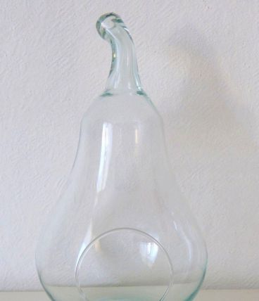 Poire Terrarium déco en verre recyclé