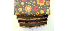 Boite cartonnage tissu mercerie ancienne avec tiroirs 