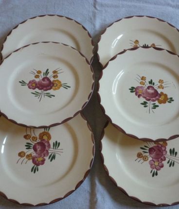 6 assiettes Longchamp modele agen