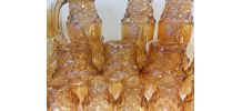 Ensemble verres, carafe et saladier vintage