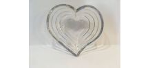 Coupelle en cristal en forme de coeur