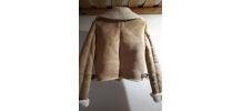 Veste style biker peau retournée