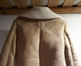 Veste style biker peau retournée
