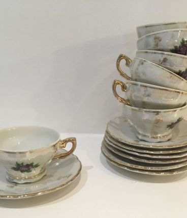 Ensemble de 6 tasses à café en porcelaine