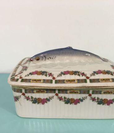 Beurrier ou petite terrine à sardines ancienne