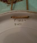 Plat rond dimension 38 cm " Emaux de Longwy "