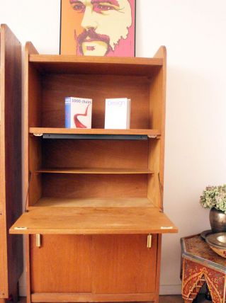 Secrétaire bureau vintage  scandinave 50's
