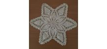 Napperon forme étoile, couleur blanc, fait main