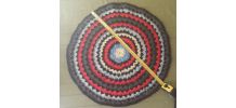napperon rond, laine, esprit vintage