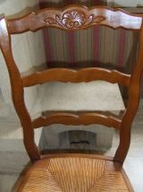 4 CHAISES STYLE LOUIS XV 