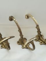 Lot de 3 patères en laiton