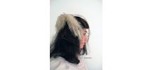 Chapeau en velours bibi à plumes d'autruche vintage 40's