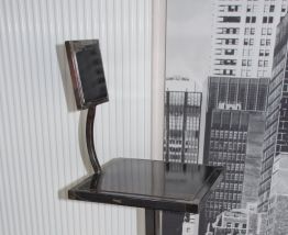 Table Haute Ferronnerie d'Art + 6 tabourets