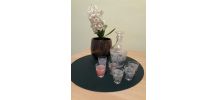service liqueur Carafon et 6 verres, Luminarc vintage années 60-70