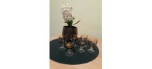 6 verres  liqueur brun gris fumé,  luminarc - VINTAGE
