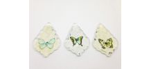Magnets pampilles  verre papillon