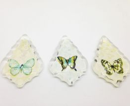 Magnets pampilles  verre papillon