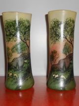 Paire de vase signé Leg