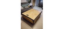 table basse industrielle  bois et métal