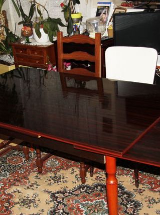 Ensemble Vaisselier bar et table années 70