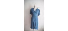 Robe bleue lavande vintage 30's 40's