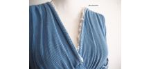 Robe bleue lavande vintage 30's 40's