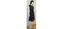 Robe vintage 70ies imprimé choc pour fille chic taille 36-38-40 