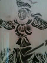 TABLEAU ASIATIQUE encadré sous verre