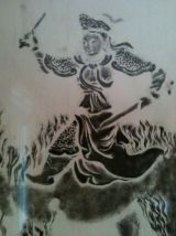 TABLEAU ASIATIQUE encadré sous verre