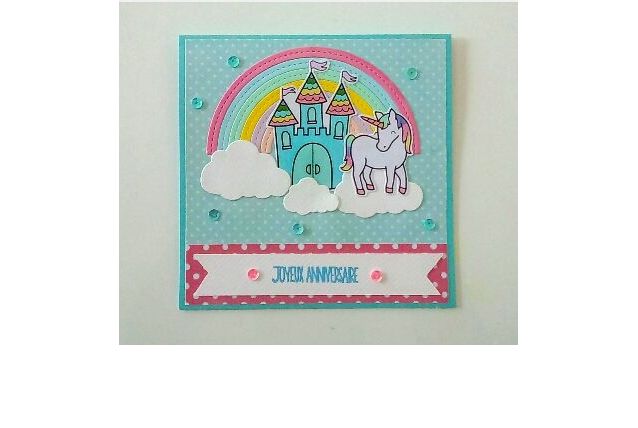 Carte d'anniversaire licorne